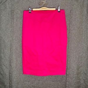 Bold pink pencil skirt
